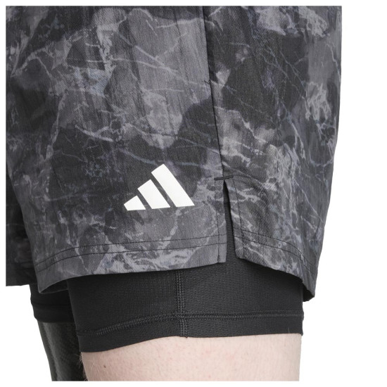 Adidas Ανδρικό σορτς Own the Run Spray Dye 2in1 Shorts Adidas Ανδρικό σορτς Own the Run Spray Dye 2in1 Shorts